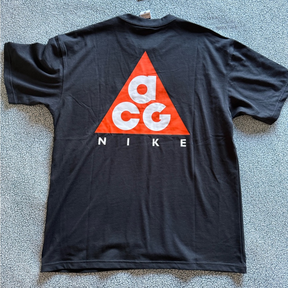 Nike ACG Black Tee with Orange Triangle Logo